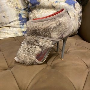 Charles Jourdan fur heels